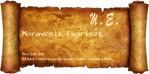 Moravcsik Evariszt névjegykártya